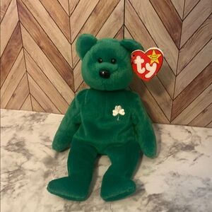 Erin Ty Green Teddy Bear Plush Toy